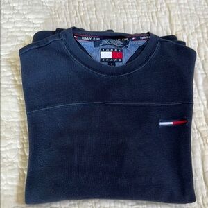 Tommy jeans logo Hilfiger  Crewneck Sweat shirt pullover S red white blue Tommy